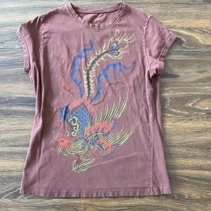 Vintage Y2K Youth XL Chinese Phoenix T-Shirt